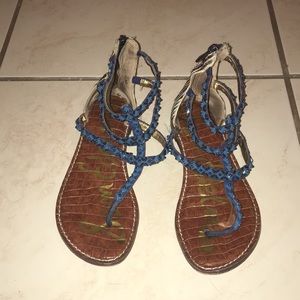 Sam Edelman strapping blue sandals